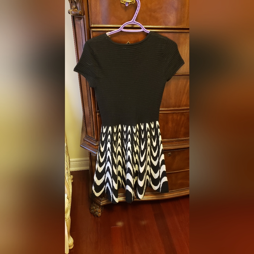 Black and white sweater dress